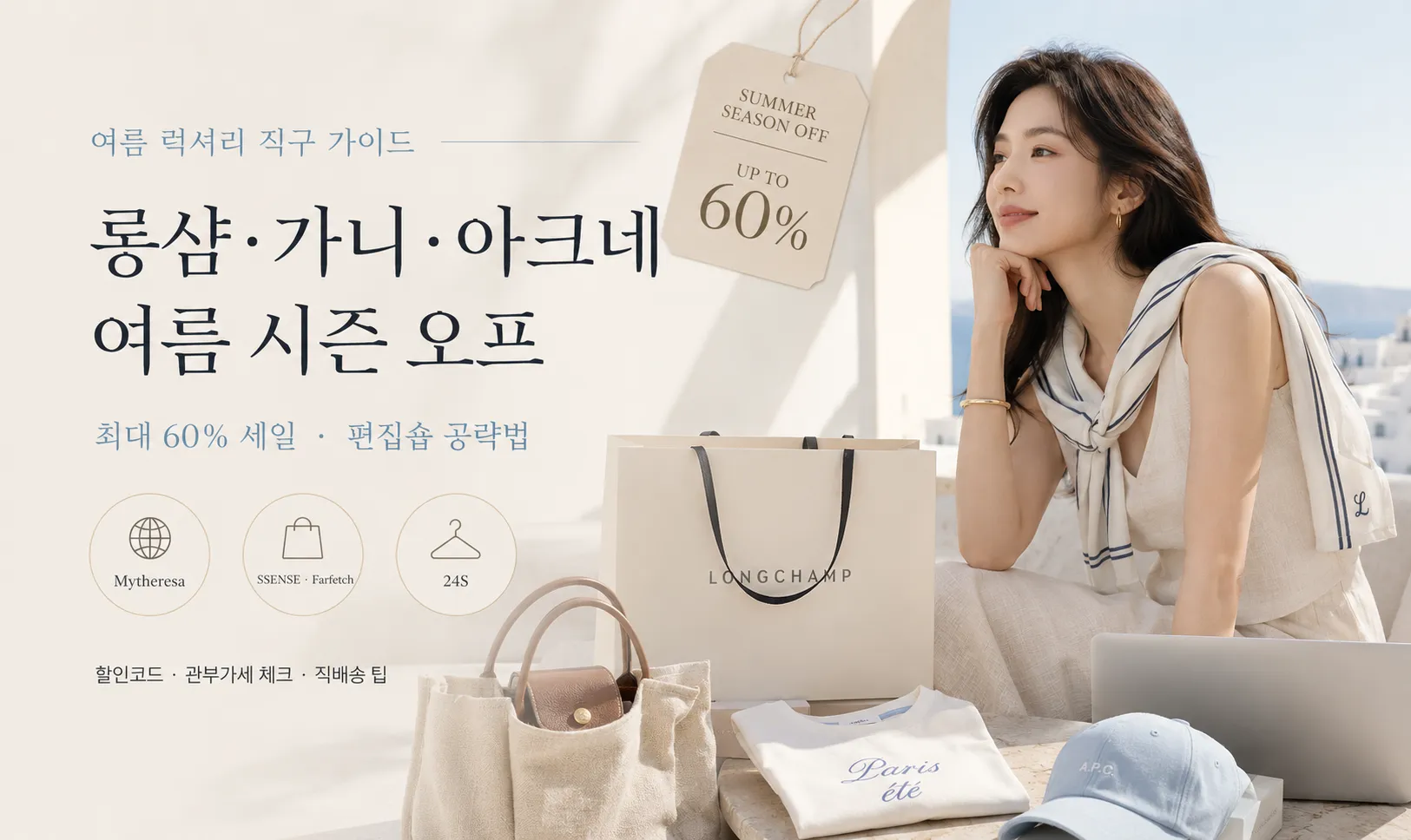 롱샴·가니·아크네 최대 60% 역대급 세일! 유럽 럭셔리 편집숍 '여름 시즌 오프(Summer Season Off)' 프로 직구러들의 비밀 공략법